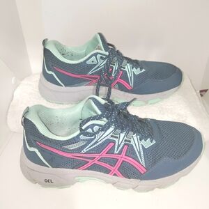 Asics Womens Gel Venture 8 Trail Running Blue Size 8 Pre-owned